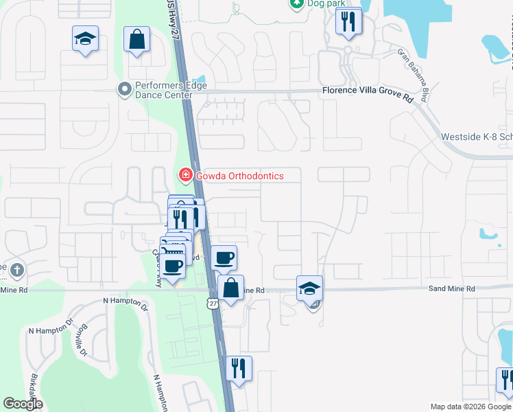 map of restaurants, bars, coffee shops, grocery stores, and more near 217 Margate Drive in Davenport