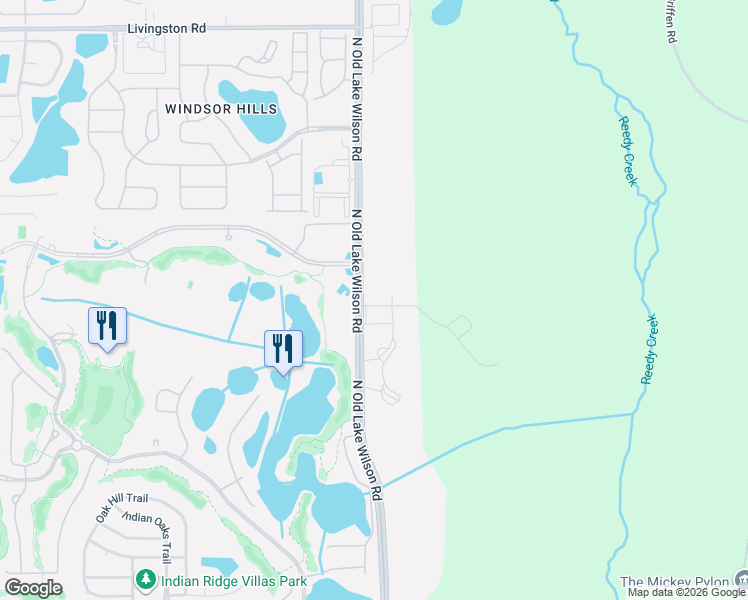 map of restaurants, bars, coffee shops, grocery stores, and more near 2184-2246 N Old Lake Wilson Rd in Kissimmee