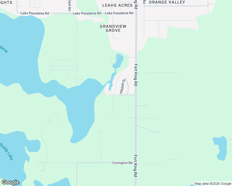 map of restaurants, bars, coffee shops, grocery stores, and more near 10820 Linda Vista Lane in Dade City