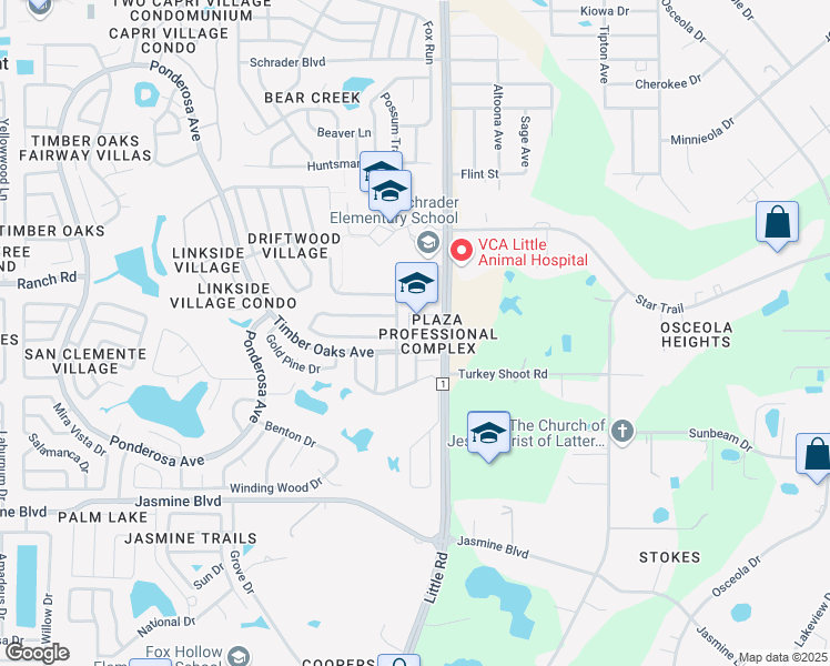 map of restaurants, bars, coffee shops, grocery stores, and more near 8911 Timber Oaks Avenue in Port Richey