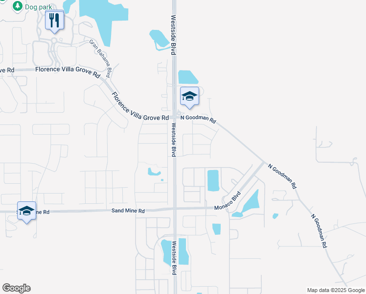 map of restaurants, bars, coffee shops, grocery stores, and more near 2452 Dubai Street in Four Corners