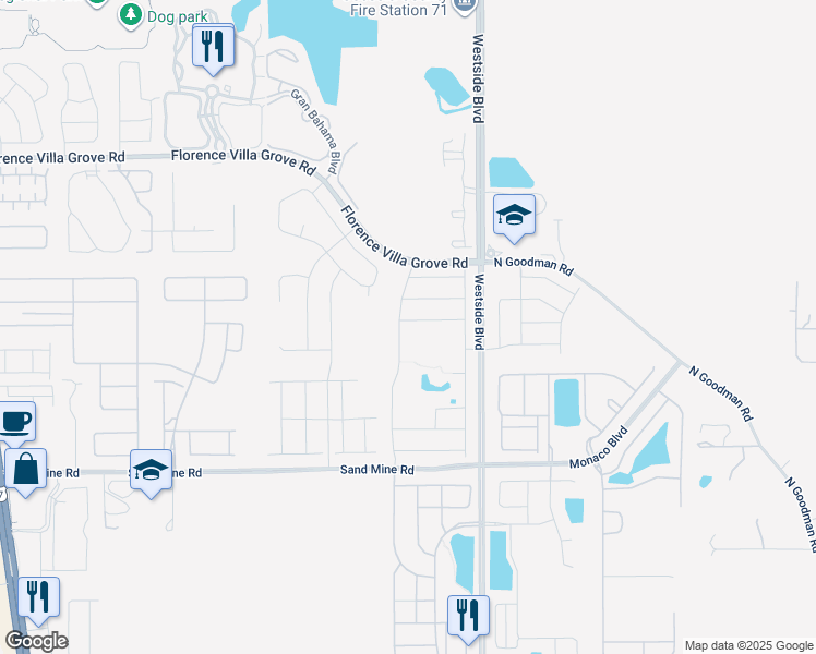 map of restaurants, bars, coffee shops, grocery stores, and more near 9052 Tuscan Cypress Street in Kissimmee