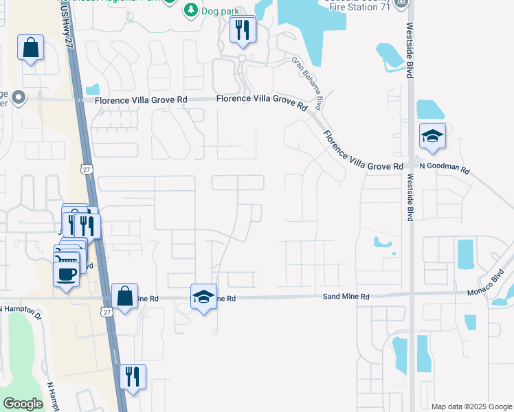 map of restaurants, bars, coffee shops, grocery stores, and more near 1611 Kona Ln in Davenport