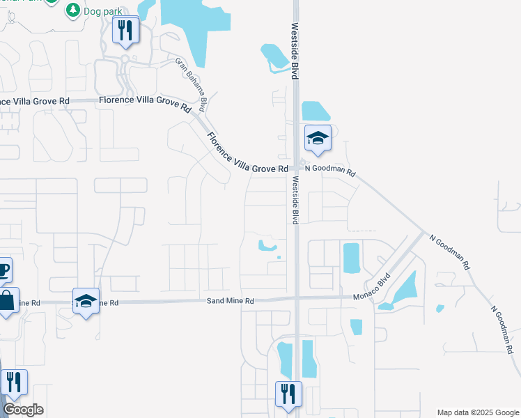 map of restaurants, bars, coffee shops, grocery stores, and more near 9037 Tuscan Cypress Street in Davenport