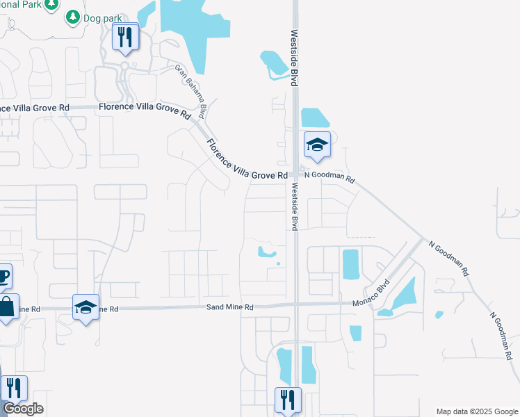 map of restaurants, bars, coffee shops, grocery stores, and more near 9037 Tuscan Cypress Street in Davenport