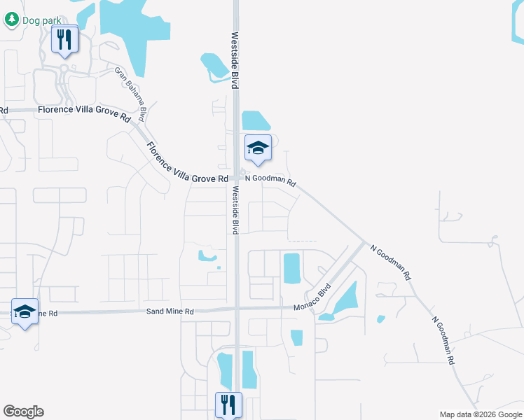 map of restaurants, bars, coffee shops, grocery stores, and more near 8933 Prague Way in Kissimmee