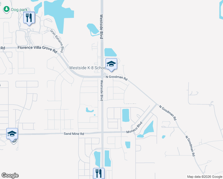 map of restaurants, bars, coffee shops, grocery stores, and more near 8933 Prague Way in Kissimmee