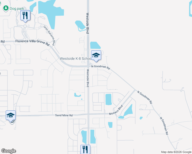 map of restaurants, bars, coffee shops, grocery stores, and more near 8933 Prague Way in Kissimmee