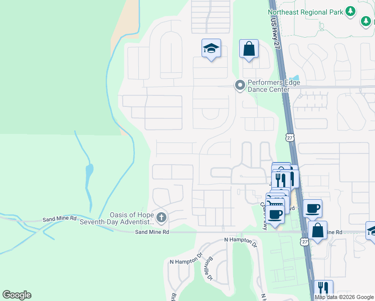 map of restaurants, bars, coffee shops, grocery stores, and more near 602 Highgate Park Boulevard in Davenport