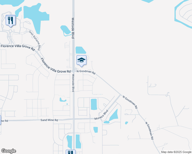 map of restaurants, bars, coffee shops, grocery stores, and more near 2451 Luxor drive in Kissimmee