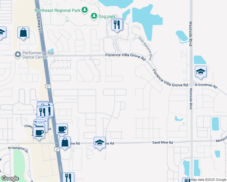 map of restaurants, bars, coffee shops, grocery stores, and more near 402 Vista Drive in Davenport