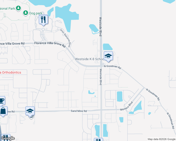 map of restaurants, bars, coffee shops, grocery stores, and more near 9038 Carlotta Way in Kissimmee