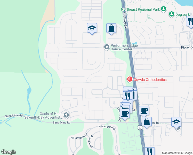 map of restaurants, bars, coffee shops, grocery stores, and more near 651 Brayton Ln in Davenport