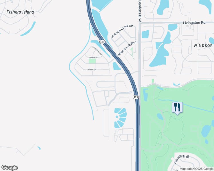 map of restaurants, bars, coffee shops, grocery stores, and more near 8113 Fan Palm Way in Kissimmee