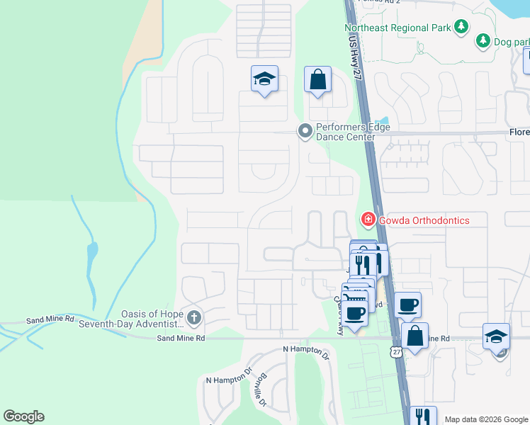 map of restaurants, bars, coffee shops, grocery stores, and more near 651 Brayton Ln in Davenport