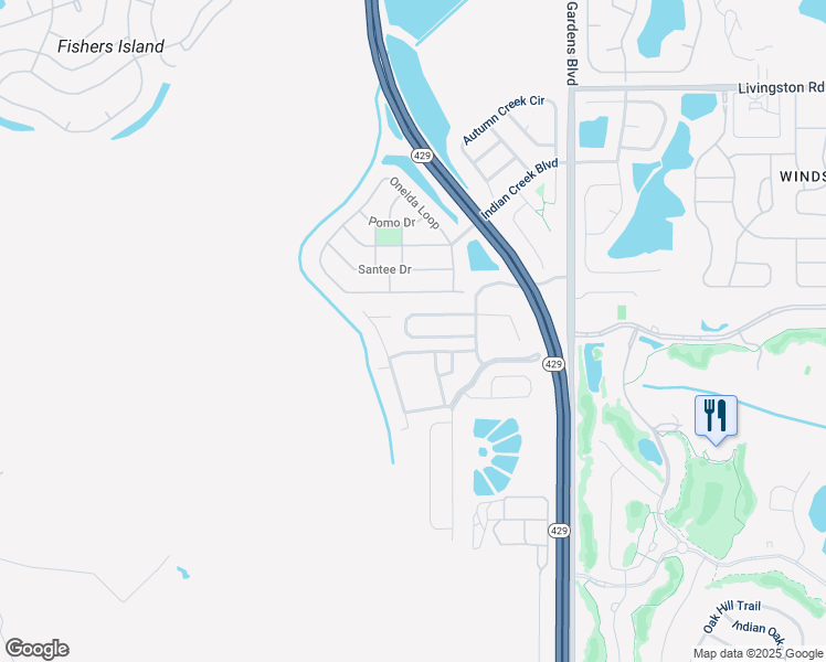 map of restaurants, bars, coffee shops, grocery stores, and more near 8129 Fan Palm Way in Kissimmee