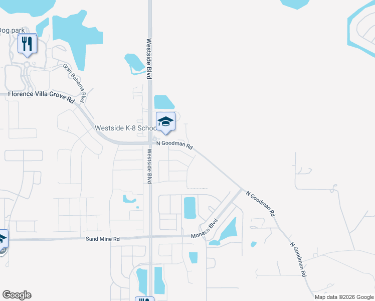 map of restaurants, bars, coffee shops, grocery stores, and more near 2451 Luxor drive in Kissimmee