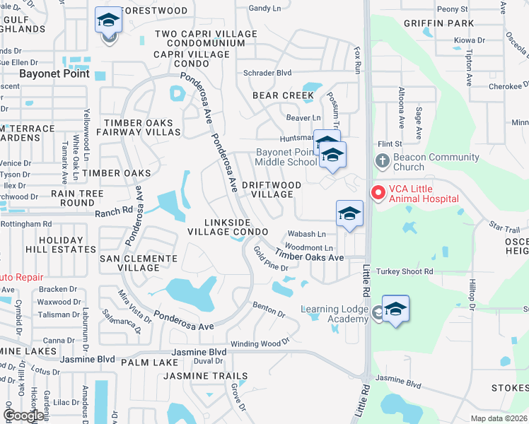 map of restaurants, bars, coffee shops, grocery stores, and more near 11005 Island Pine Drive in Port Richey