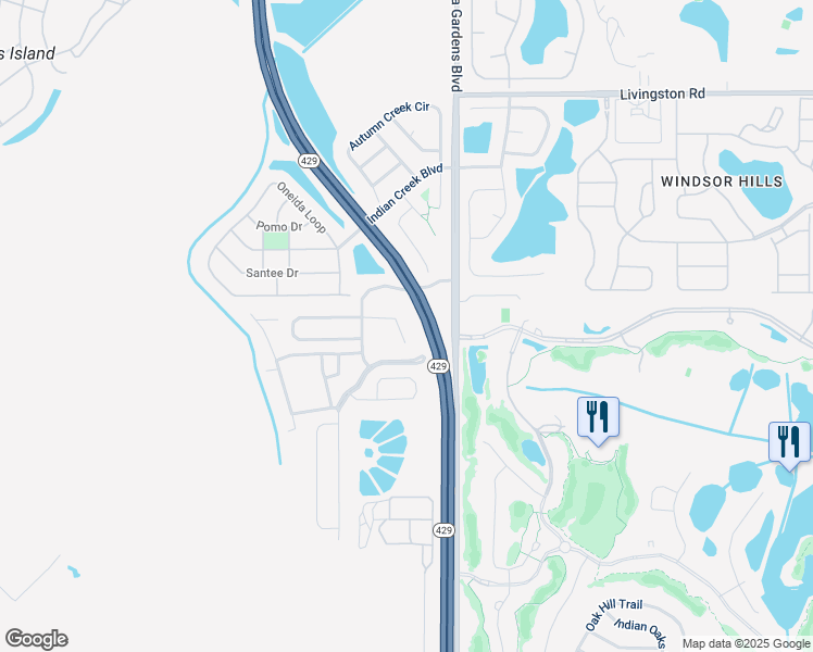 map of restaurants, bars, coffee shops, grocery stores, and more near 8206 Fan Palm Way in Kissimmee