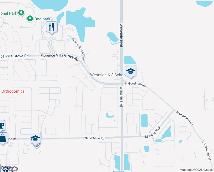 map of restaurants, bars, coffee shops, grocery stores, and more near 9038 Carlotta Way in Osceola County