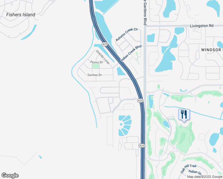 map of restaurants, bars, coffee shops, grocery stores, and more near 8113 Fan Palm Way in Kissimmee