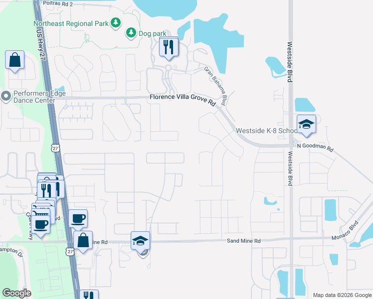 map of restaurants, bars, coffee shops, grocery stores, and more near 2474 Felce Court in Davenport