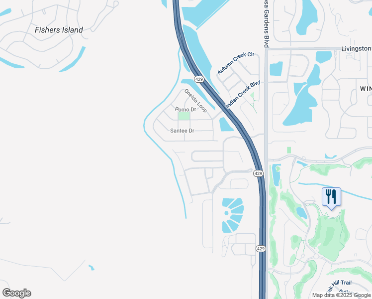 map of restaurants, bars, coffee shops, grocery stores, and more near 8129 Fan Palm Way in Kissimmee