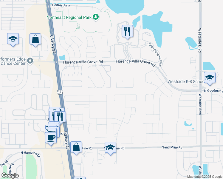map of restaurants, bars, coffee shops, grocery stores, and more near 402 Vista Drive in Davenport