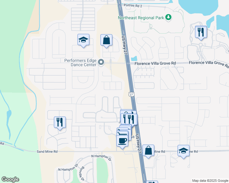 map of restaurants, bars, coffee shops, grocery stores, and more near 1132 Chelsea Drive in Davenport