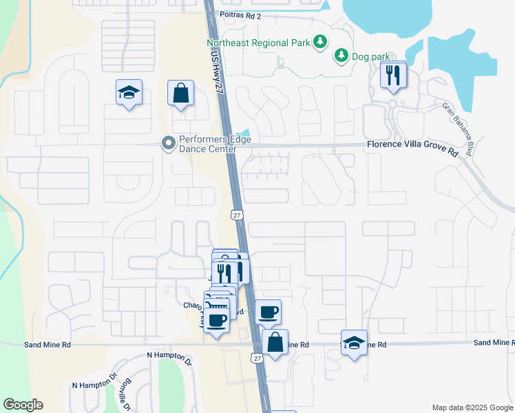 map of restaurants, bars, coffee shops, grocery stores, and more near 641 Tuscan Hills Boulevard in Davenport
