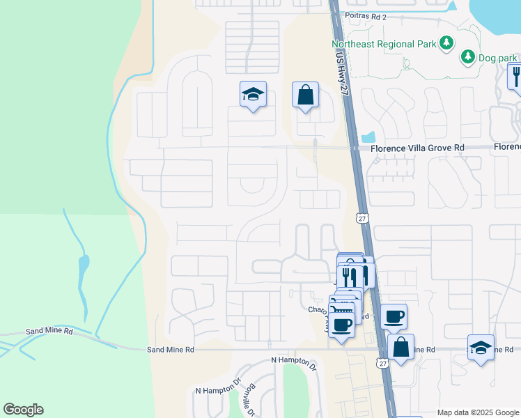 map of restaurants, bars, coffee shops, grocery stores, and more near 651 Brayton Lane in Davenport