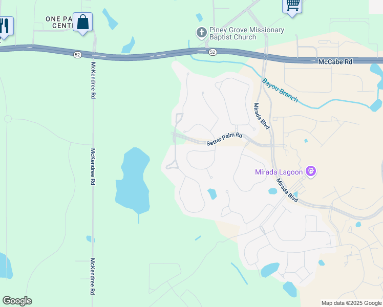 map of restaurants, bars, coffee shops, grocery stores, and more near 31126 Florida 52 in San Antonio