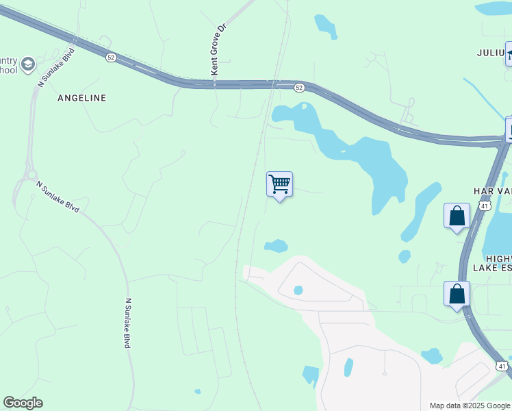 map of restaurants, bars, coffee shops, grocery stores, and more near 11025 Pierce Lake Road in Land O' Lakes