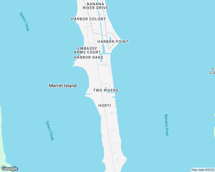 map of restaurants, bars, coffee shops, grocery stores, and more near 2030 Schooner Drive in Merritt Island