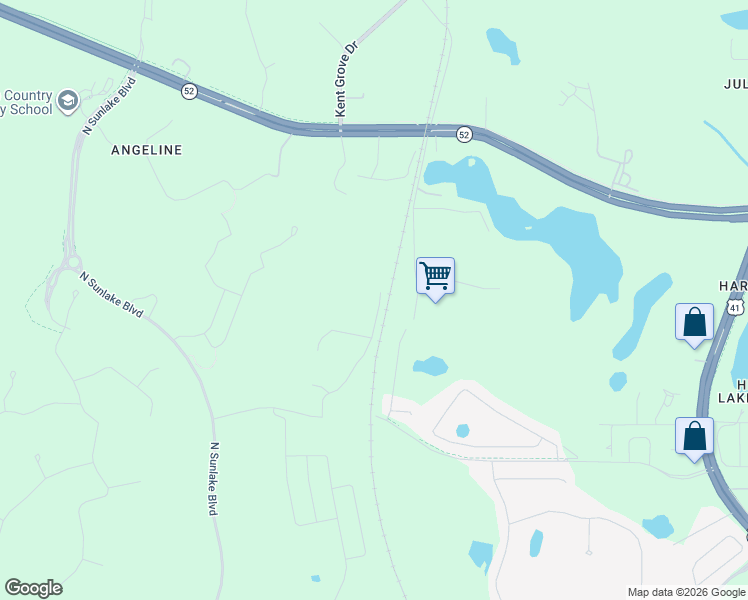 map of restaurants, bars, coffee shops, grocery stores, and more near 11025 Pierce Lake Road in Land O' Lakes