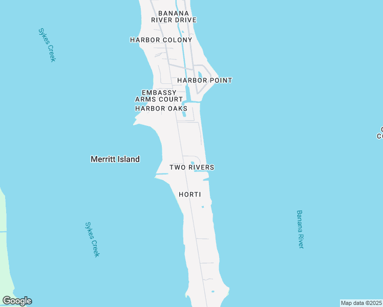 map of restaurants, bars, coffee shops, grocery stores, and more near 2030 Schooner Drive in Merritt Island