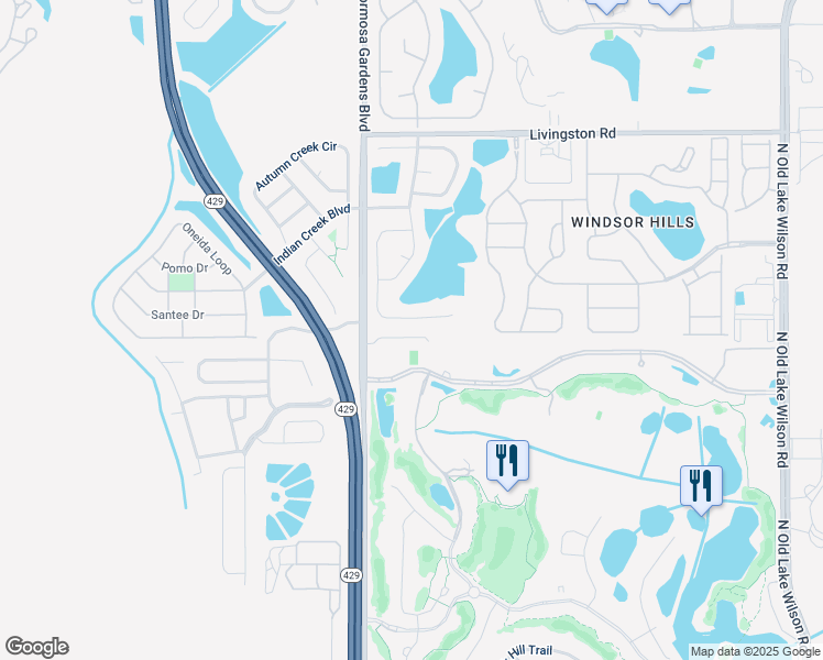 map of restaurants, bars, coffee shops, grocery stores, and more near 7961 Magnolia Bend Court in Kissimmee