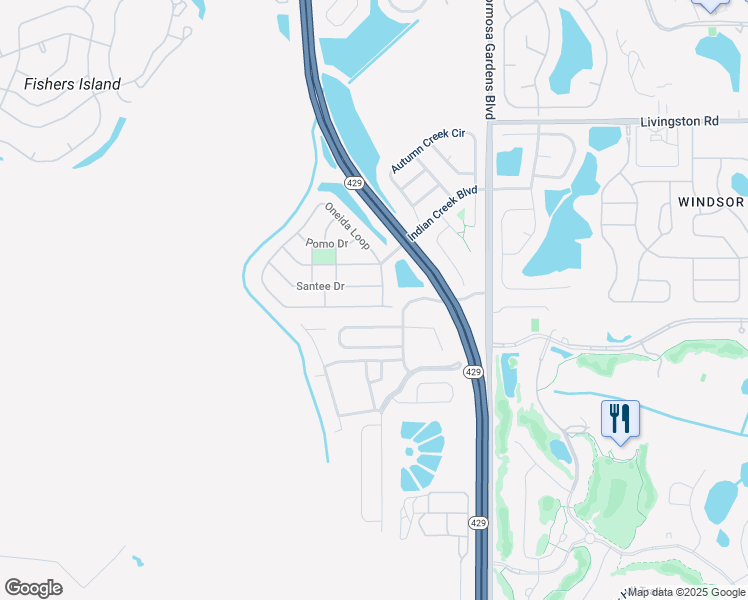map of restaurants, bars, coffee shops, grocery stores, and more near 2662 Oneida Loop in Kissimmee