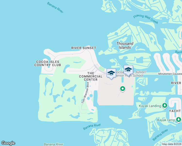 map of restaurants, bars, coffee shops, grocery stores, and more near 14 Cottage Court in Cocoa Beach