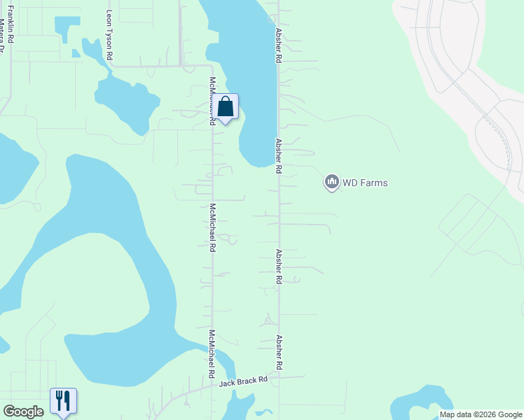 map of restaurants, bars, coffee shops, grocery stores, and more near 2470 Absher Road in St. Cloud