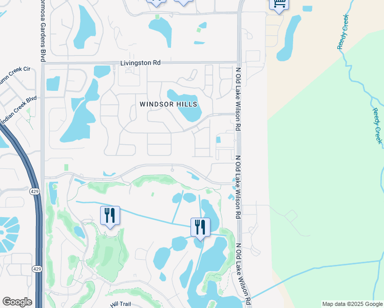 map of restaurants, bars, coffee shops, grocery stores, and more near 2504 Renshaw Street in Kissimmee