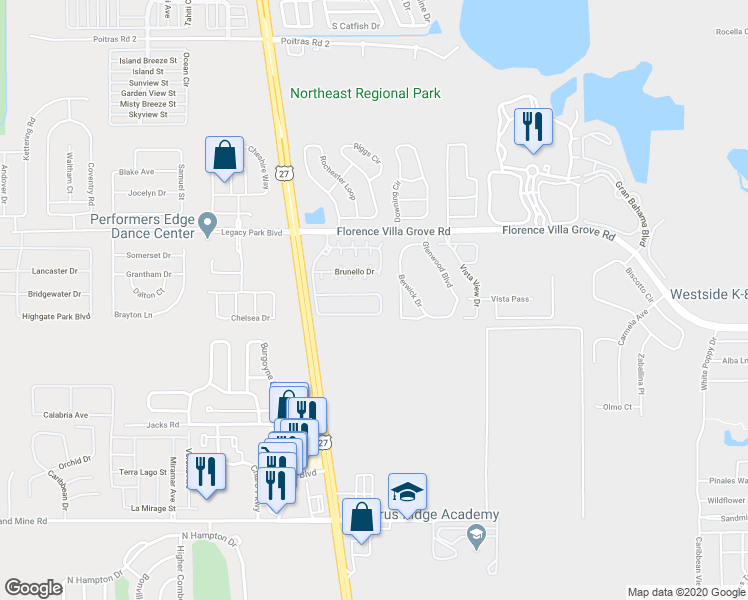 map of restaurants, bars, coffee shops, grocery stores, and more near 916 Tuscan Hills Boulevard in Davenport