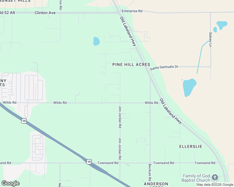 map of restaurants, bars, coffee shops, grocery stores, and more near 11041 Jim Jordan Road in Dade City