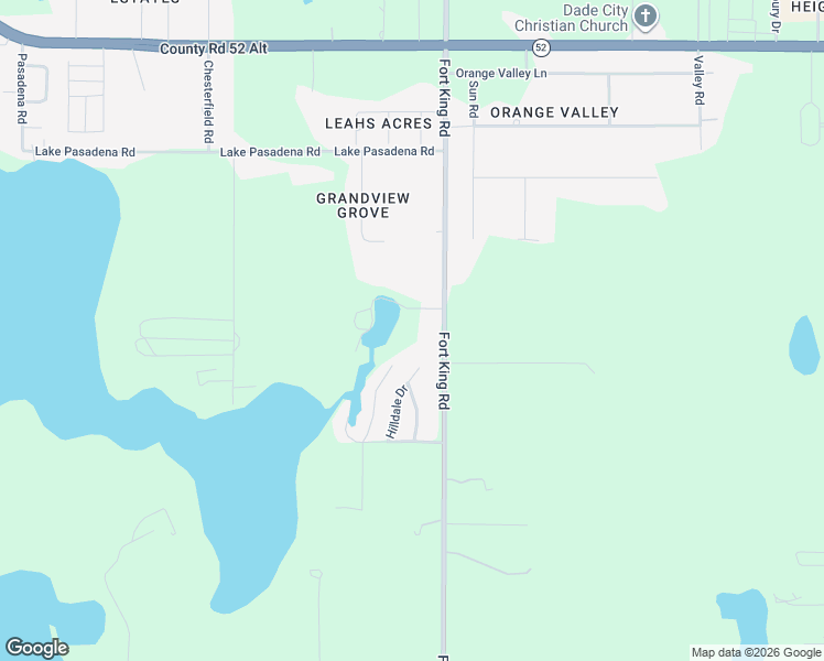 map of restaurants, bars, coffee shops, grocery stores, and more near 11002 Linda Vista Lane in Dade City