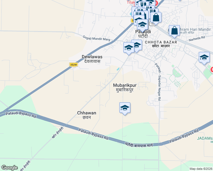 map of restaurants, bars, coffee shops, grocery stores, and more near khor-heraheri in Mubarikpur