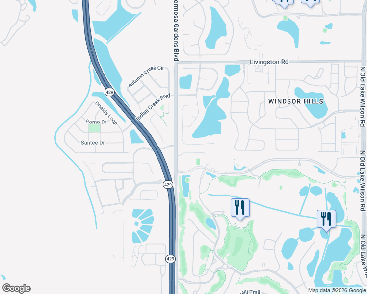 map of restaurants, bars, coffee shops, grocery stores, and more near 7961 Magnolia Bend Court in Kissimmee