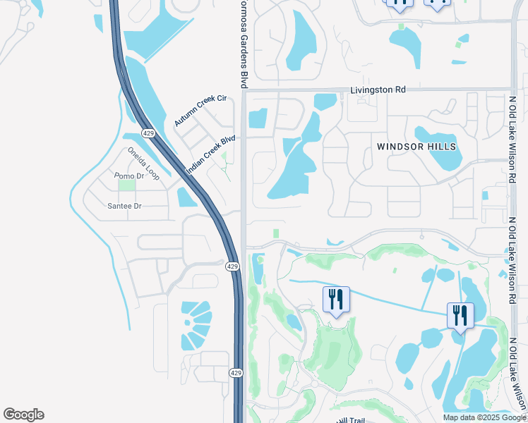 map of restaurants, bars, coffee shops, grocery stores, and more near 7961 Magnolia Bend Court in Kissimmee