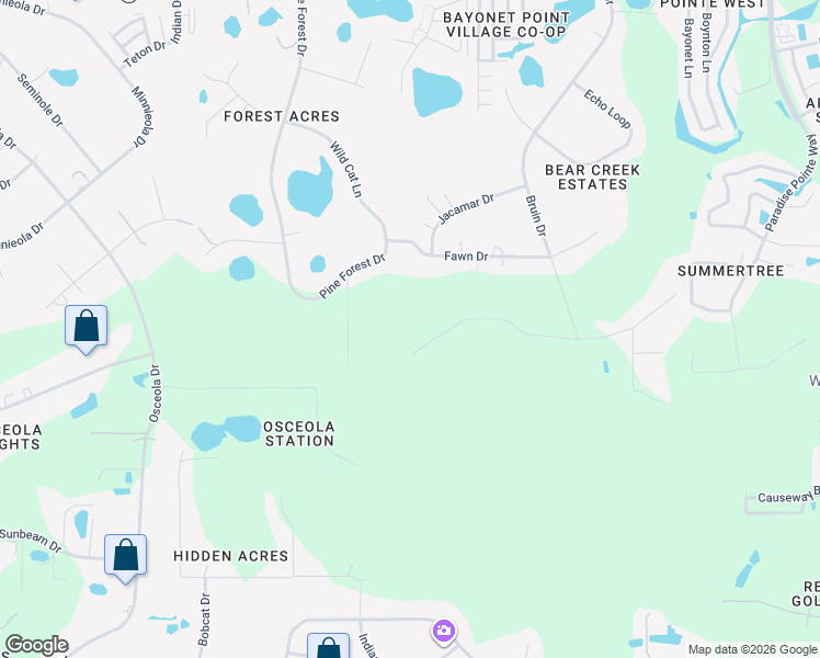 map of restaurants, bars, coffee shops, grocery stores, and more near 10910 Calumet Drive in New Port Richey