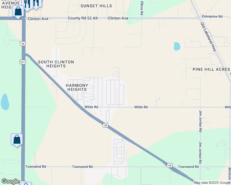 map of restaurants, bars, coffee shops, grocery stores, and more near 11144 Ewing Drive in Dade City