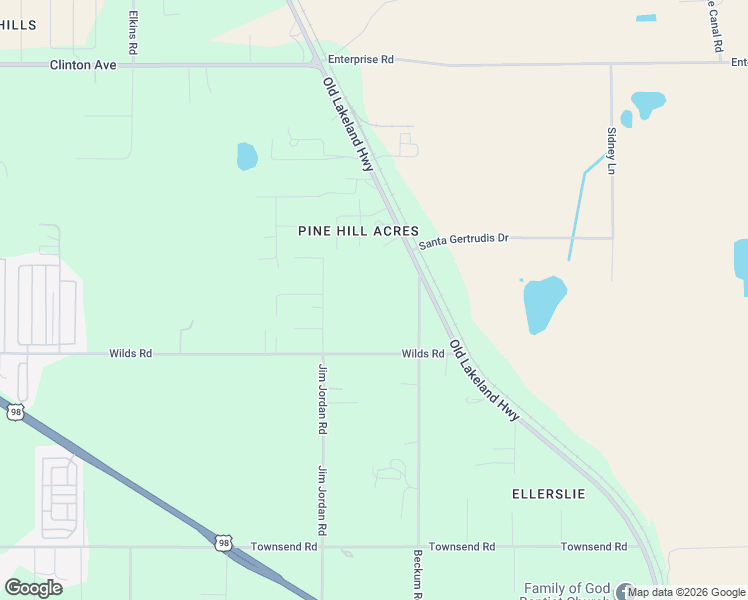map of restaurants, bars, coffee shops, grocery stores, and more near 11025 Beckum Road in Dade City